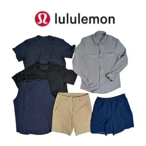 5 piece Men's Lululemon Bundle Size 30/ XS-S A Mix Of Shorts T-shirt Button Up